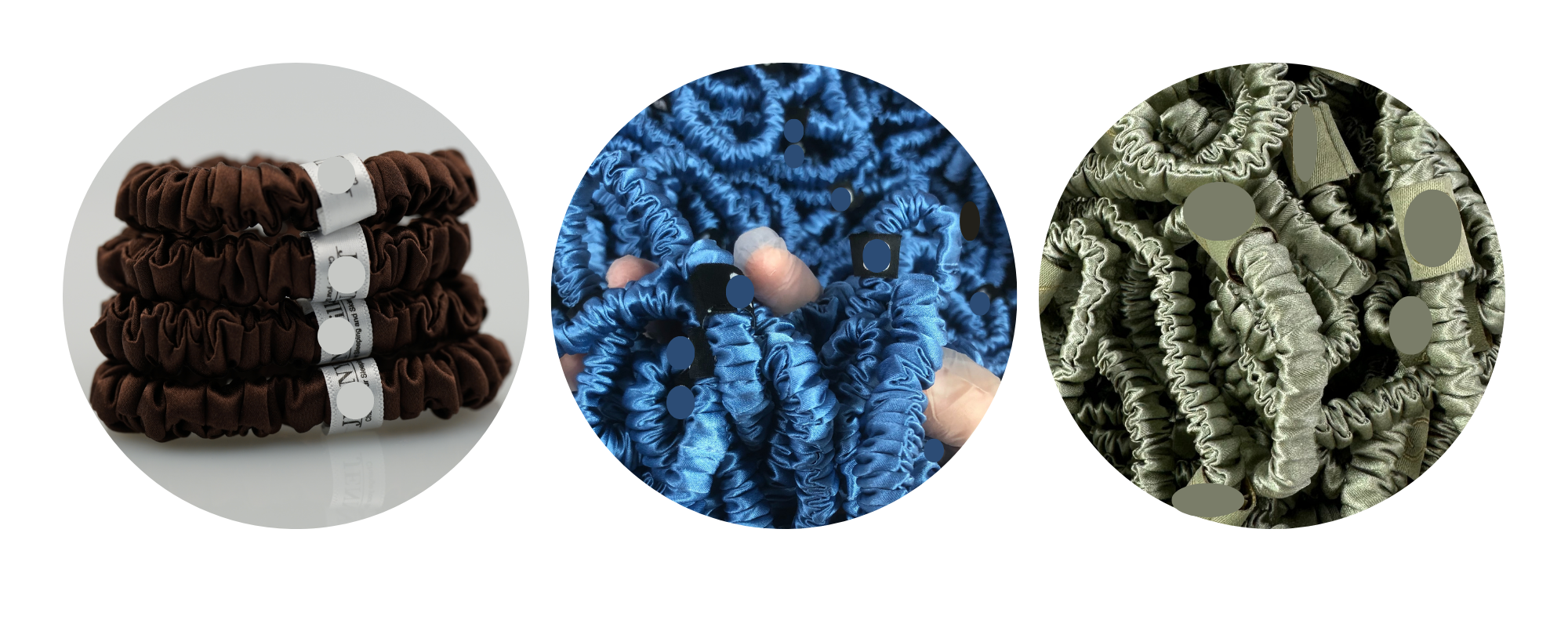 silk scrunchies custom wholesale