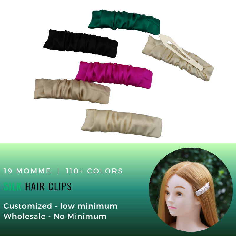 Custom Silk Hair Clips丨Custom Brand & Bulk Wholesale