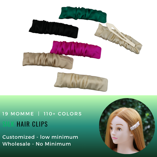 Custom Silk Hair Clips丨Custom Brand & Bulk Wholesale