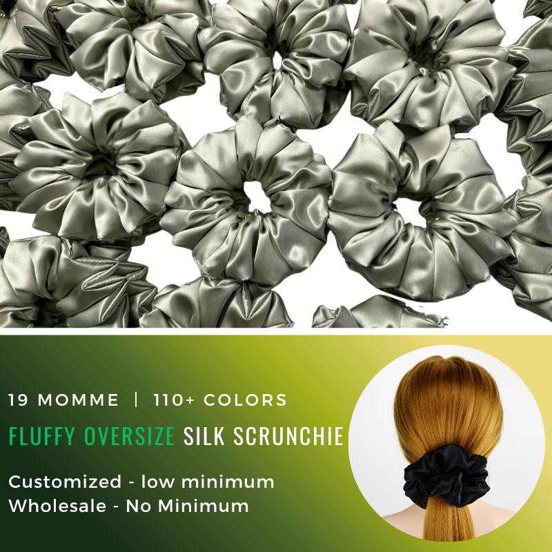 Custom oversized scrunchie logo