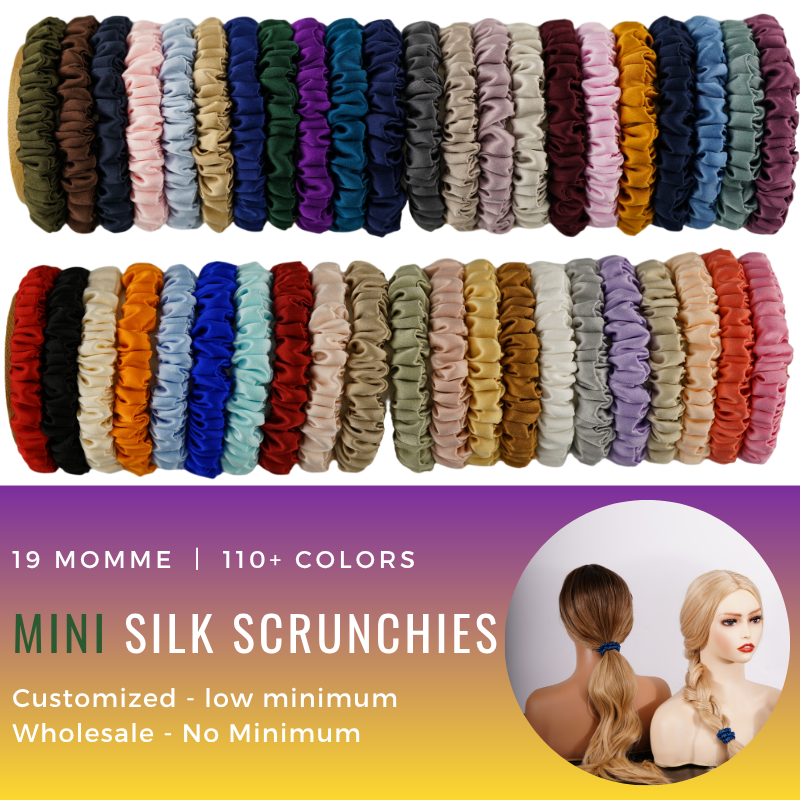 Custom silk hair ties private label service