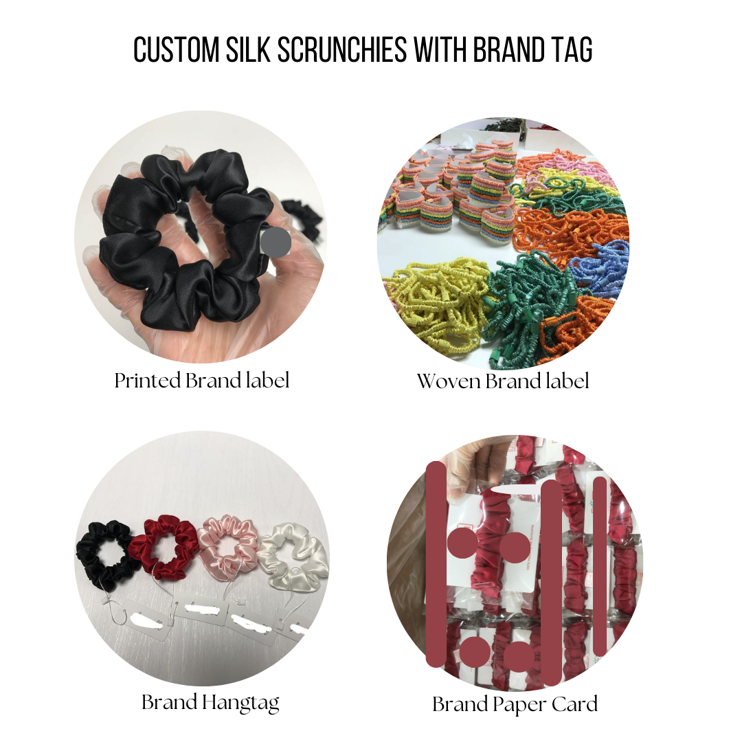 Custom Silk Scrunchie Medium丨Custom Brand