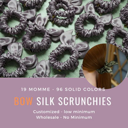 Custom Silk Scrunchie Bow丨Custom Brand