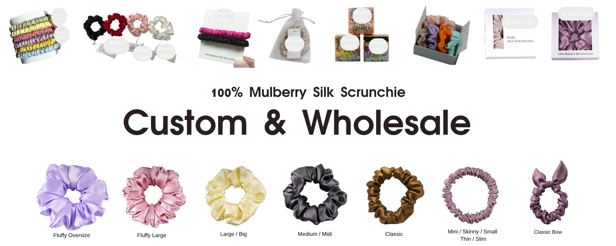 Custom & Private Label Silk Scrunchies Manufacturer