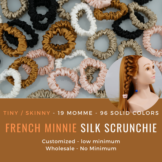 Custom Silk Scrunchie Tiny丨Custom Brand