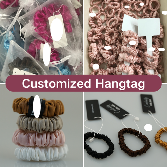 Custom Brand Hangtag for Silk Hair Scrunchie
