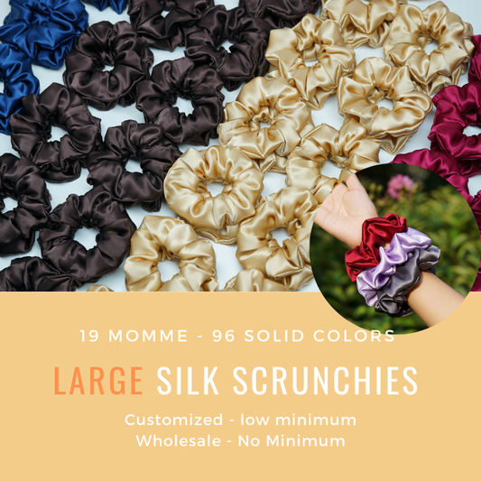 Custom Silk Scrunchie Large丨Custom Brand