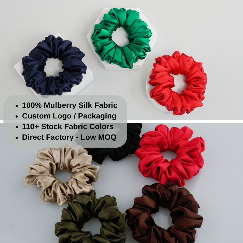 Wholesale fluffy silk scrunchies bulk