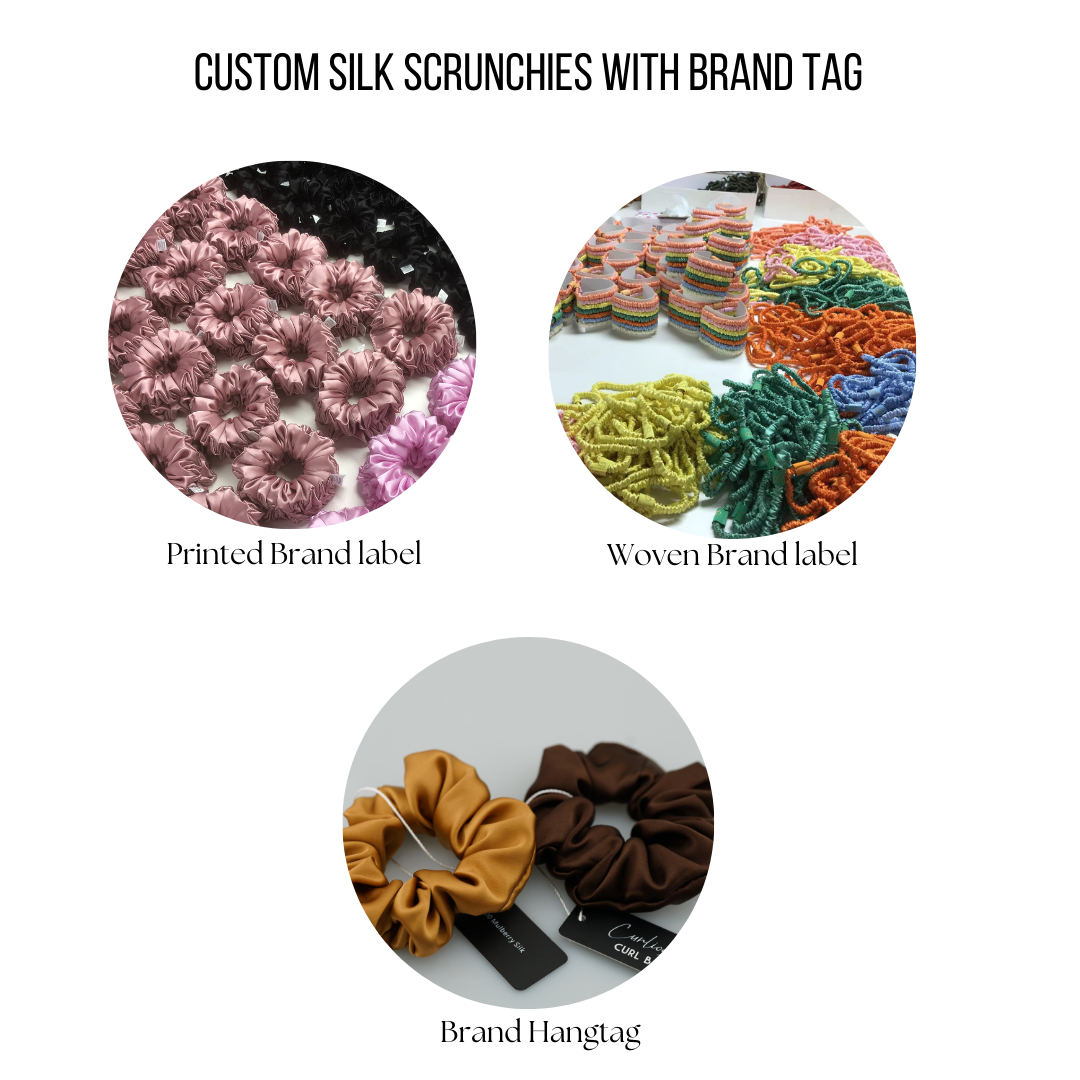 Custom Silk Scrunchie Large Fluffy丨Custom Brand