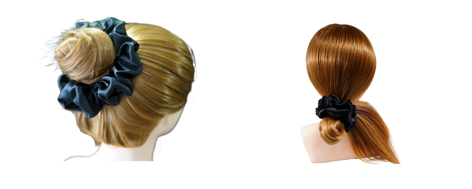 large silk hair scrunchies custom wholesale, 1 piece wholesale, custom brand low MOQ