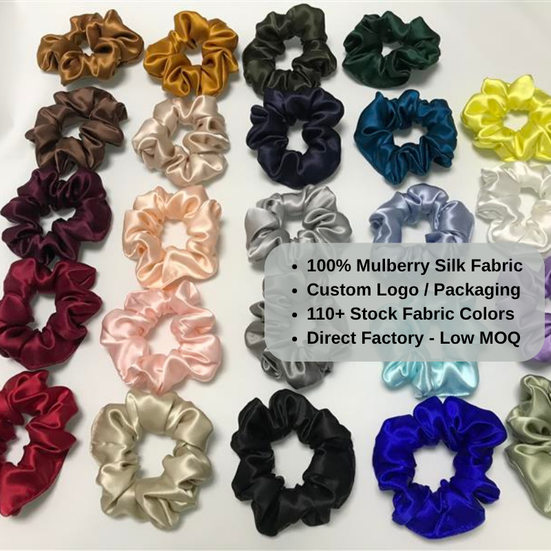 Large silk scrunchie for thick hair