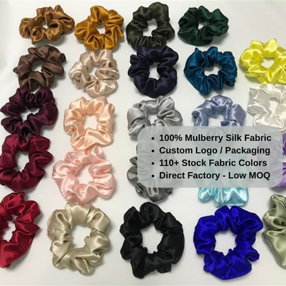 Large silk scrunchie for thick hair