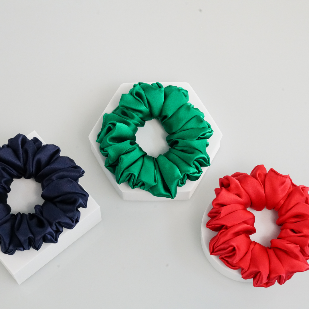 Custom Silk Scrunchie Large Fluffy丨Custom Brand