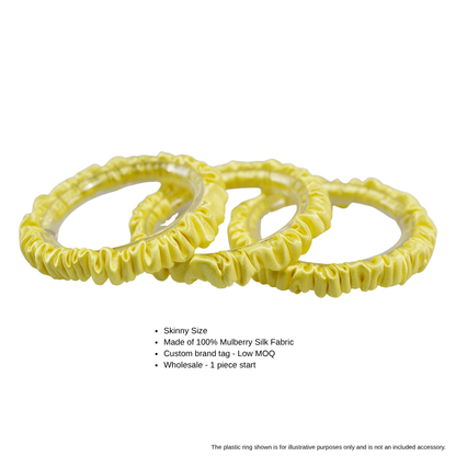 lemon skinny silk scrunchie wholesale bulk for hair brands