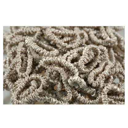 Luxury Mulberry Silk Hair Tie Light Tan