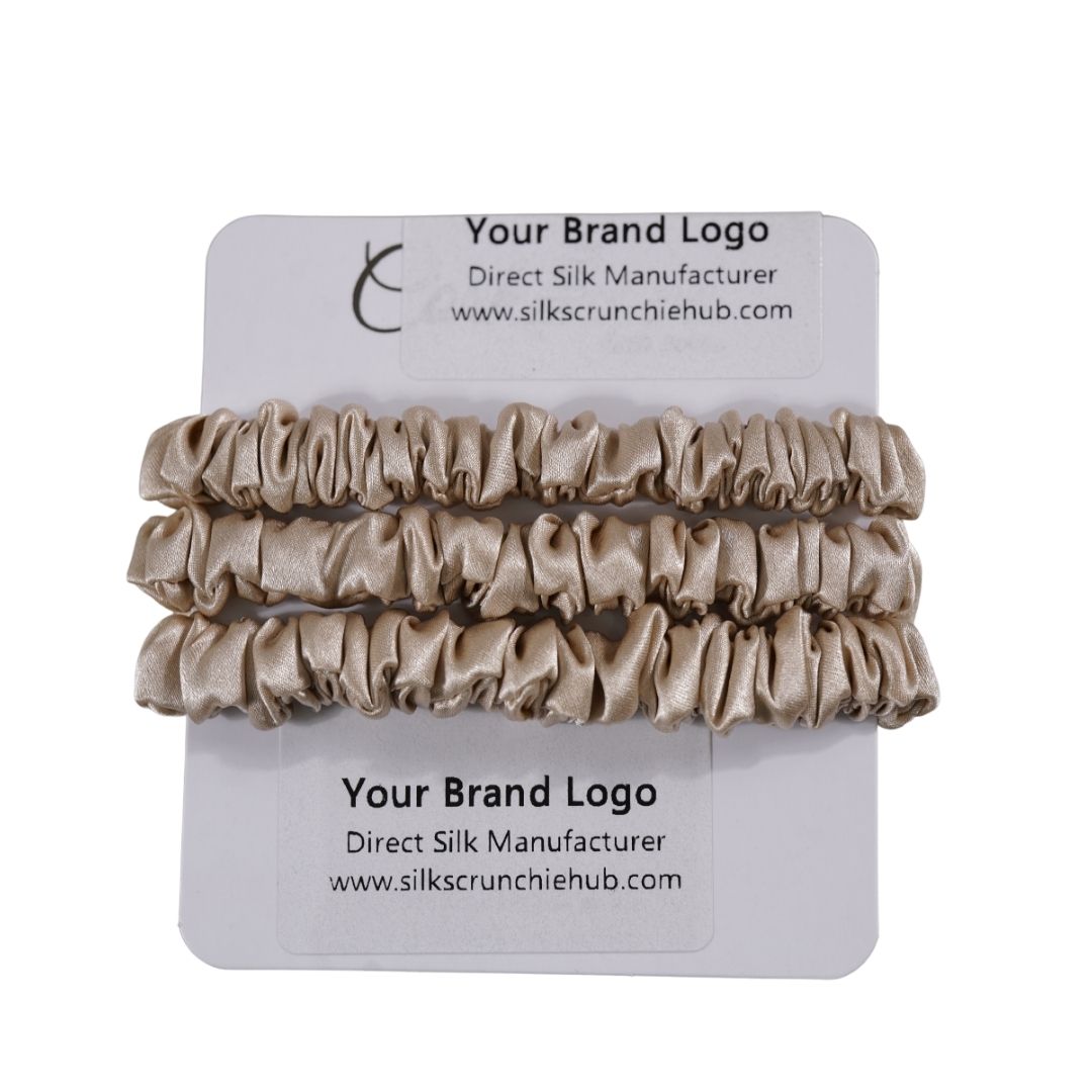 Light Tan Silk Hair Scrunchie Manufacturer