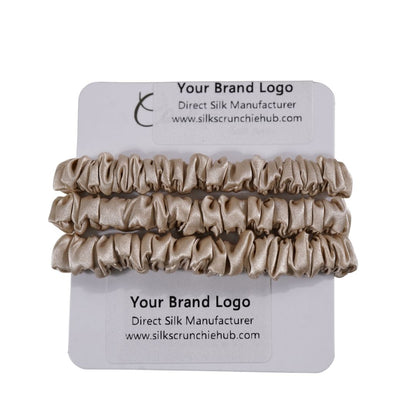 Light Tan Silk Hair Scrunchie Manufacturer