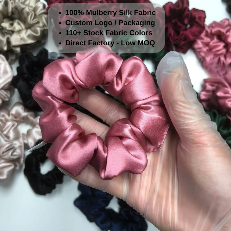 Medium silk scrunchie with more volume