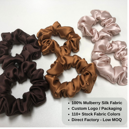 Wholesale medium silk scrunchies bulk