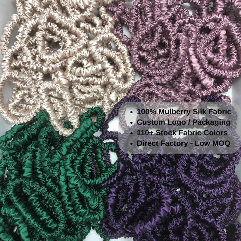 Mini silk scrunchie delicate and refined design