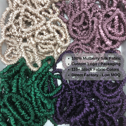 Mini silk scrunchie delicate and refined design