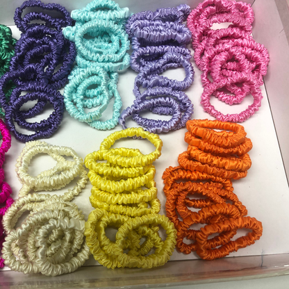 Mini Silk Scrunchies Wholesale - Mix Colors & Fixed Fee