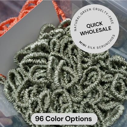 Mini Silk Scrunchies Wholesale - Mix Colors & Fixed Fee