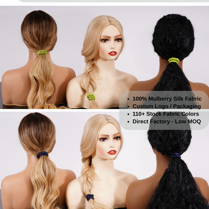 Minimal style silk scrunchie simple design