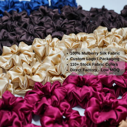  Large mulberry silk scrunchie soft fabric
