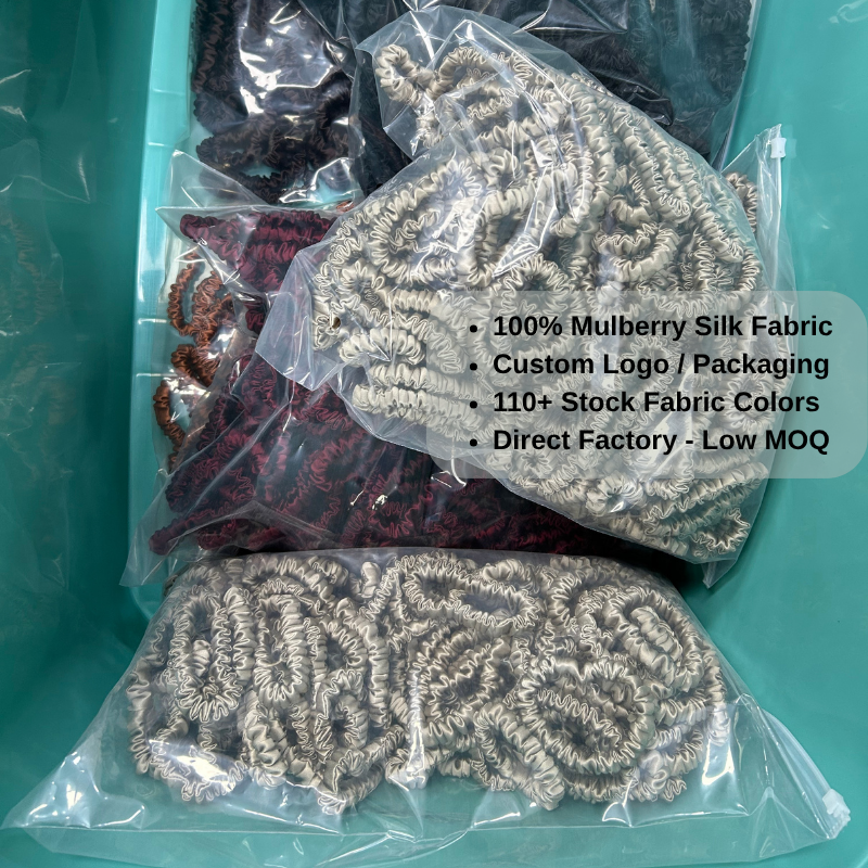 Soft mulberry silk scrunchie smooth finish