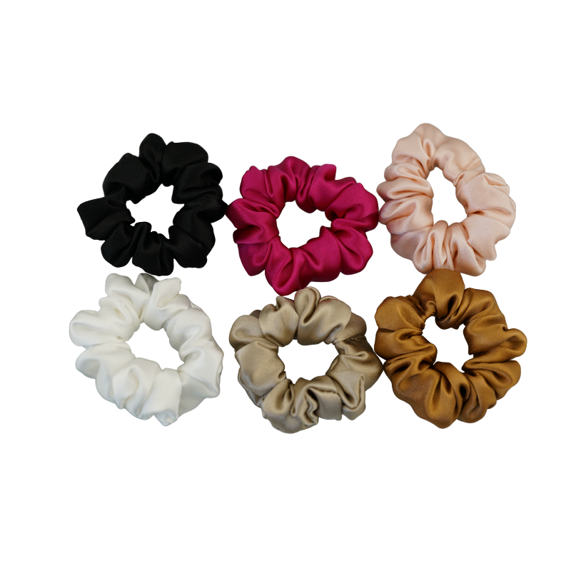 Custom Silk Scrunchie Tiny Classic丨Custom Brand & Bulk Wholesale