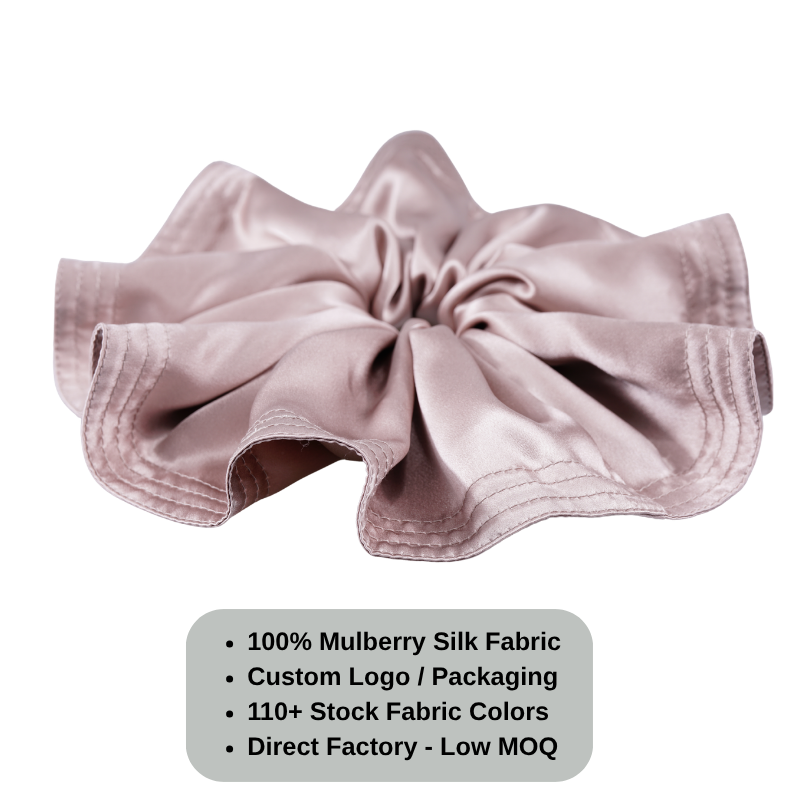 Custom Silk Scrunchie Jumbo丨Custom Brand & Bulk Wholesale