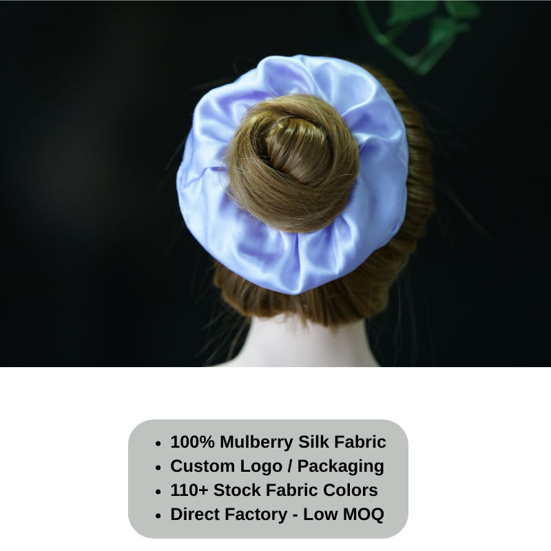Custom Silk Scrunchie Oversize丨Custom Brand & Bulk Wholesale