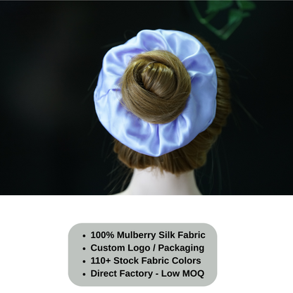Custom Silk Scrunchie Oversize丨Custom Brand & Bulk Wholesale
