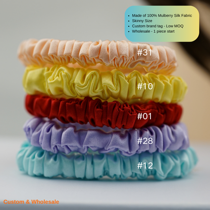  mulberry silk skinny scrunchie