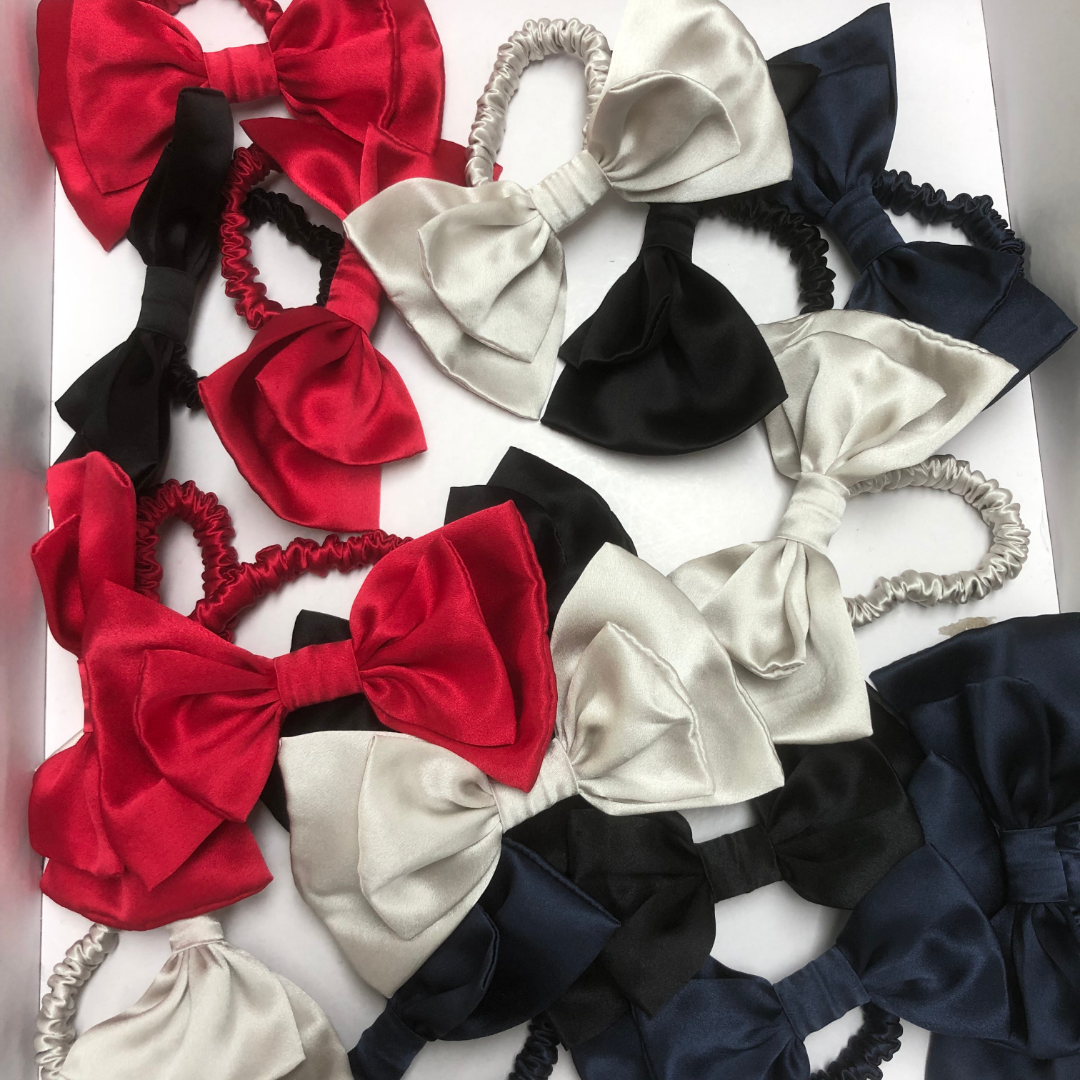 Custom Silk Scrunchie with Bowknot丨Custom Brand
