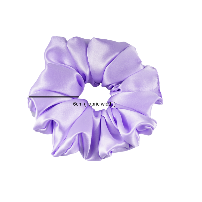 Oversized silk scrunchie statement style
