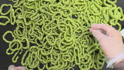 Autumn Green Silk Scrunchie Skinny Wholesale丨In Stock
