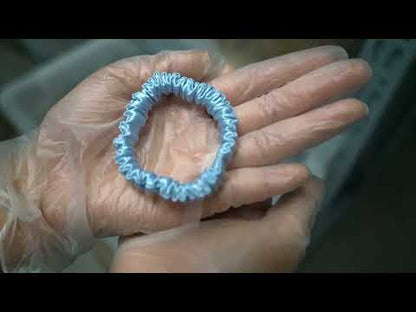 Light Blue Silk Scrunchie Skinny