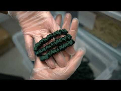 Emerald Green Silk Scrunchie Skinny