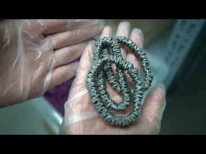 Middle Grey Silk Scrunchie Skinny