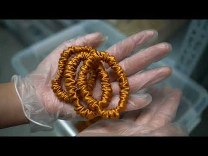 Amber Yellow Silk Scrunchie Skinny