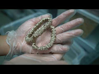 Tan Silk Scrunchie Skinny