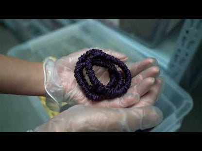 Deep Purple Silk Scrunchie Skinny