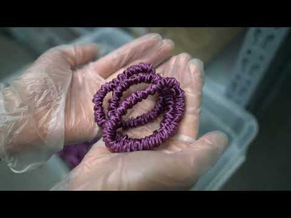 Dark Reddish Silk Scrunchy Skinny