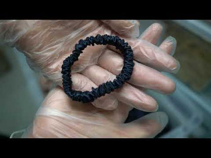 Dark Blue Silk Scrunchie Skinny