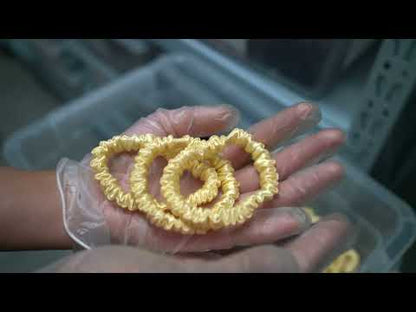 Light Yellow Silk Scrunchie Skinny