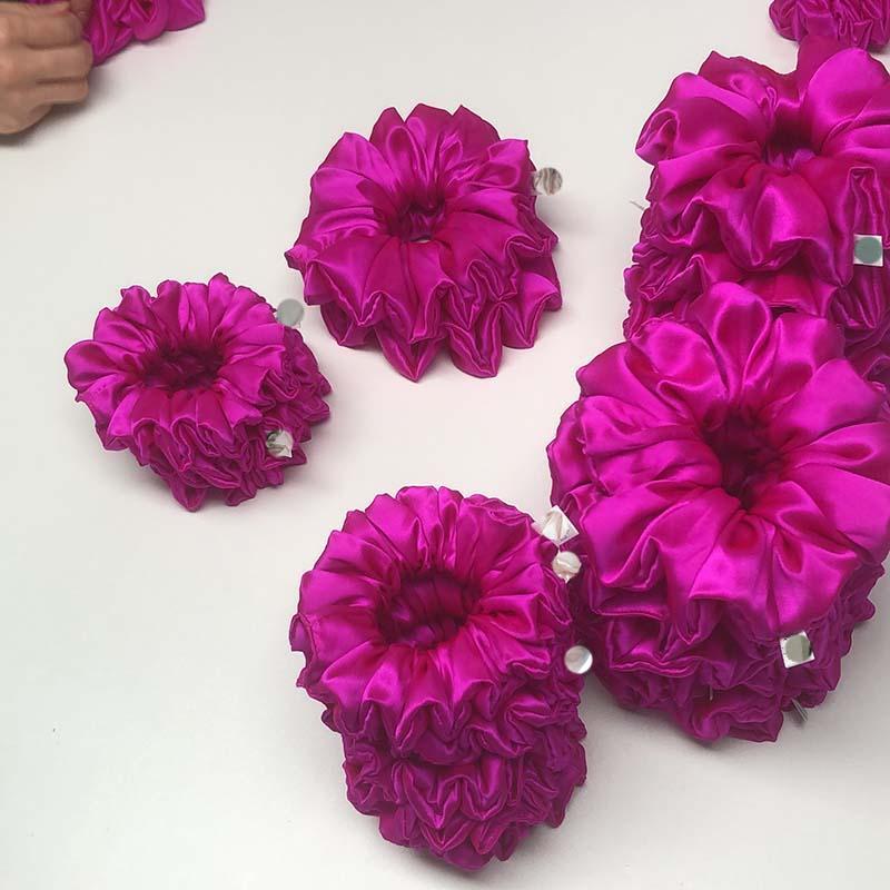 Custom Silk Scrunchie Large Fluffy丨Custom Brand