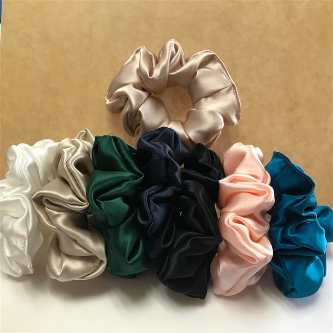 Large Silk Scrunchie Wholesale - Mix Colors & Fixed Fee