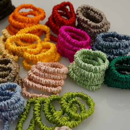 Mini Silk Scrunchies Wholesale - Mix Colors & Fixed Fee